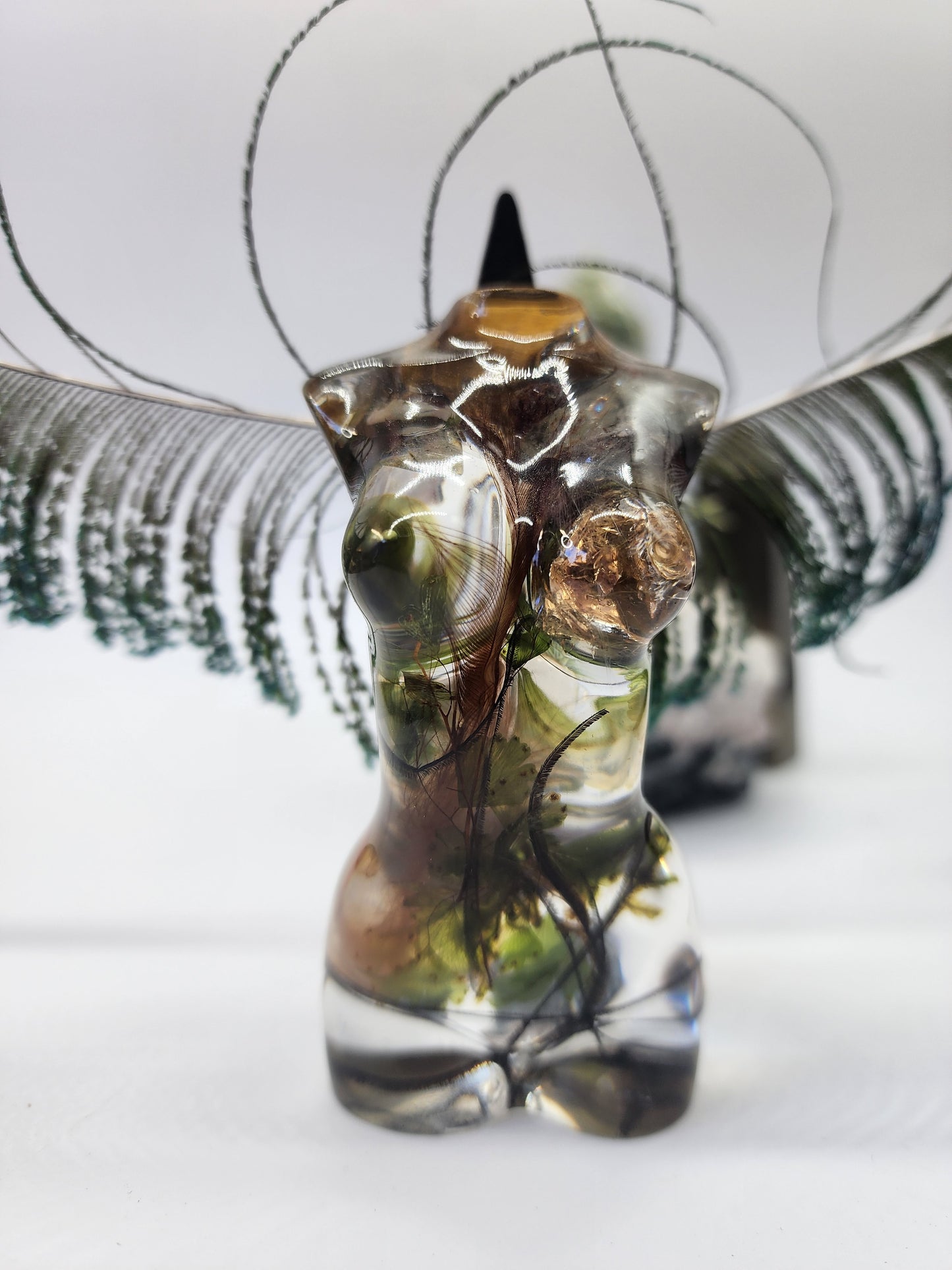 Handmade Forest-Themed Angel Figures, male and female