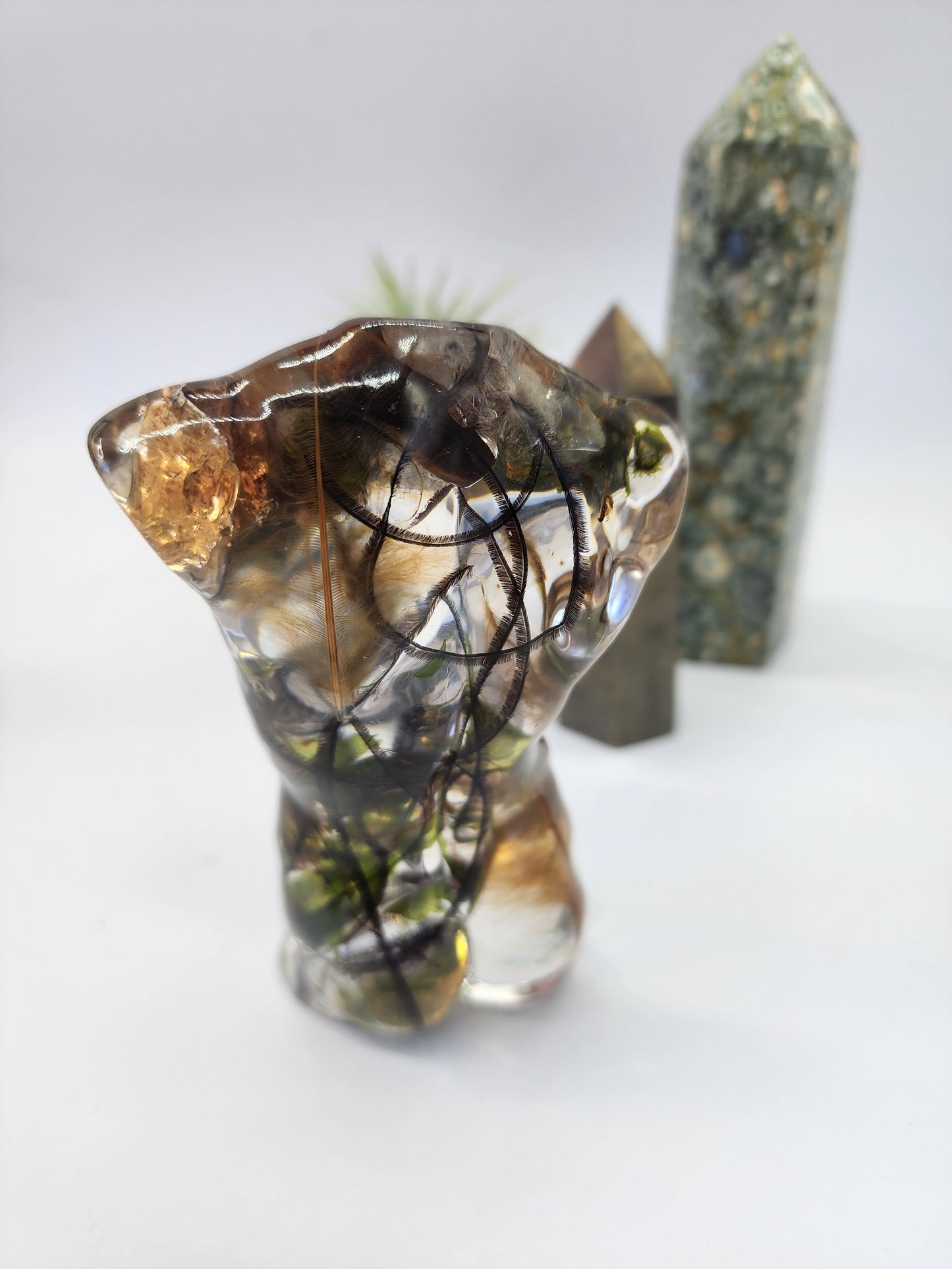 Handmade Forest-Themed Angel Figures, male and female