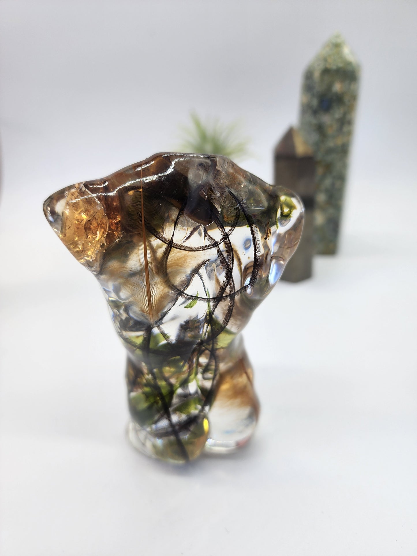 Handmade Forest-Themed Angel Figures, male and female