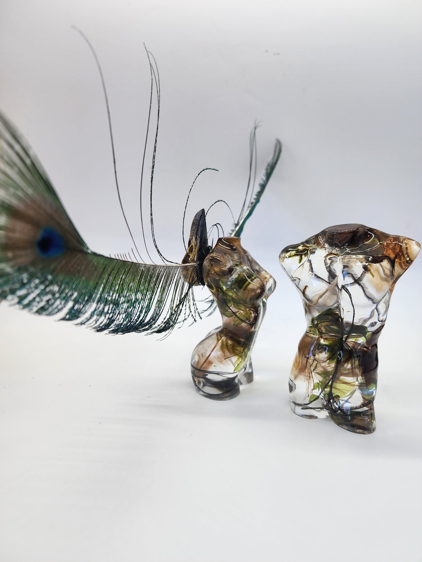 Handmade Forest-Themed Angel Figures, male and female