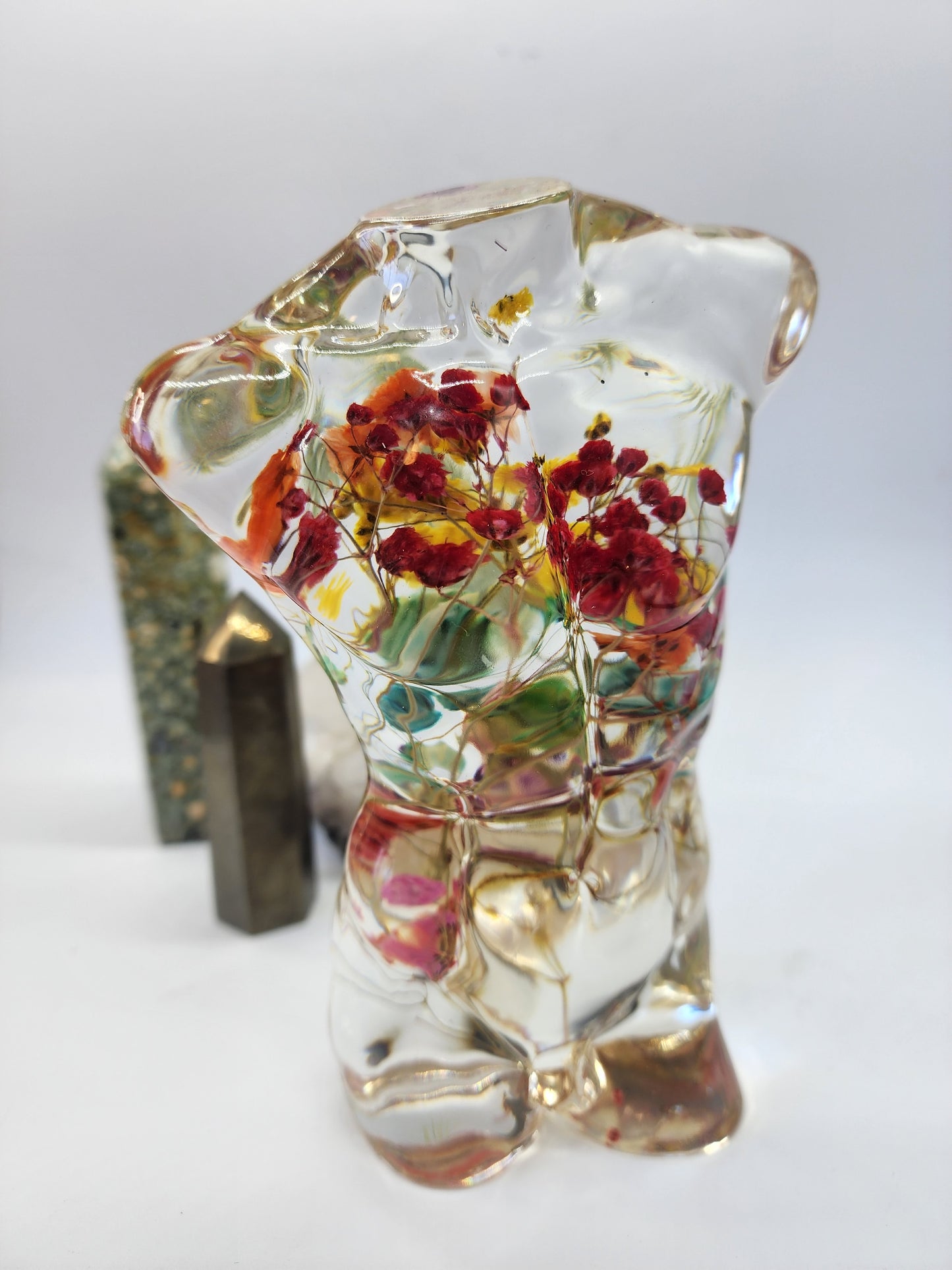 Handmade Male Figure with Rainbow Botanicals