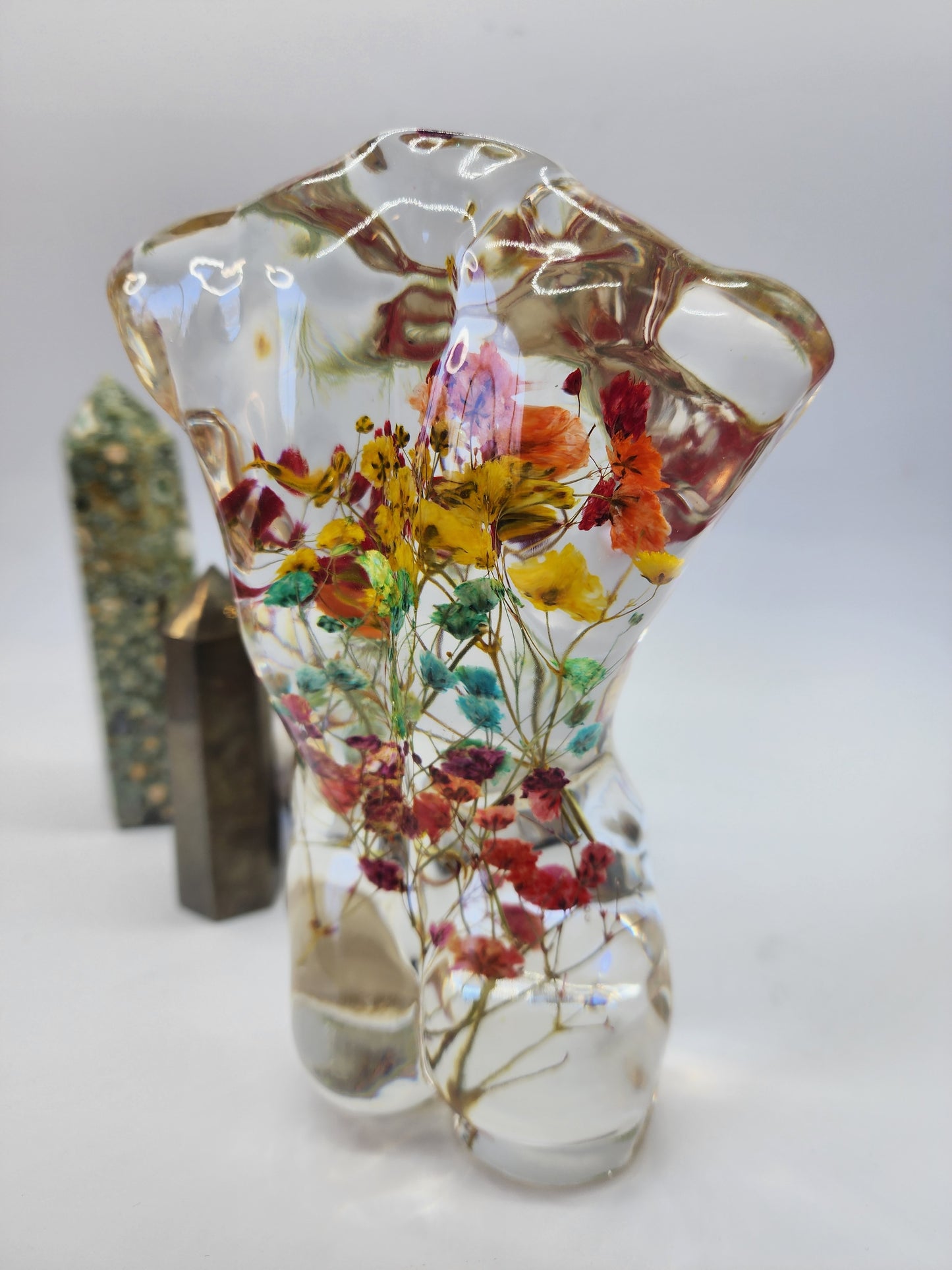 Handmade Male Figure with Rainbow Botanicals