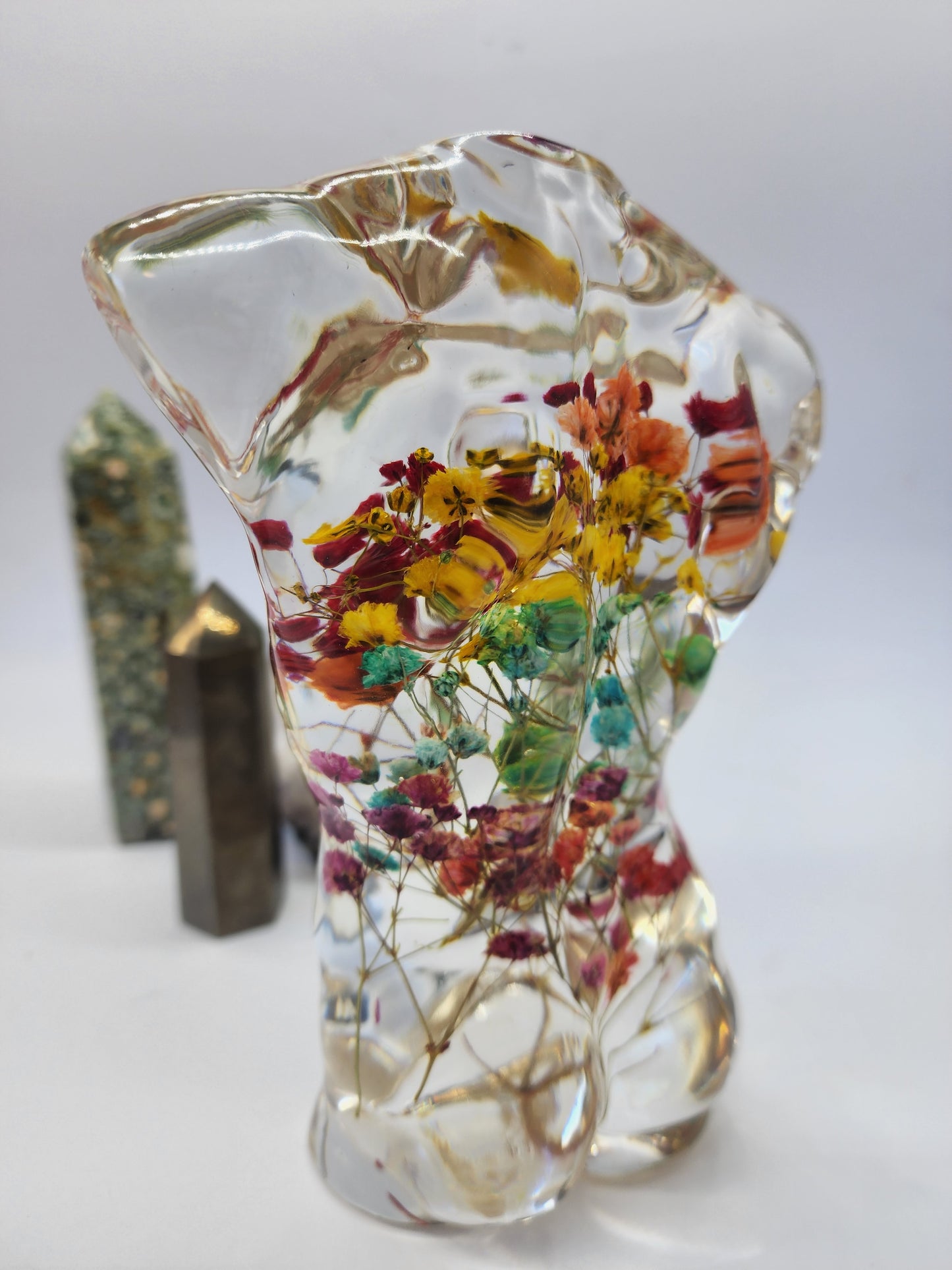 Handmade Male Figure with Rainbow Botanicals
