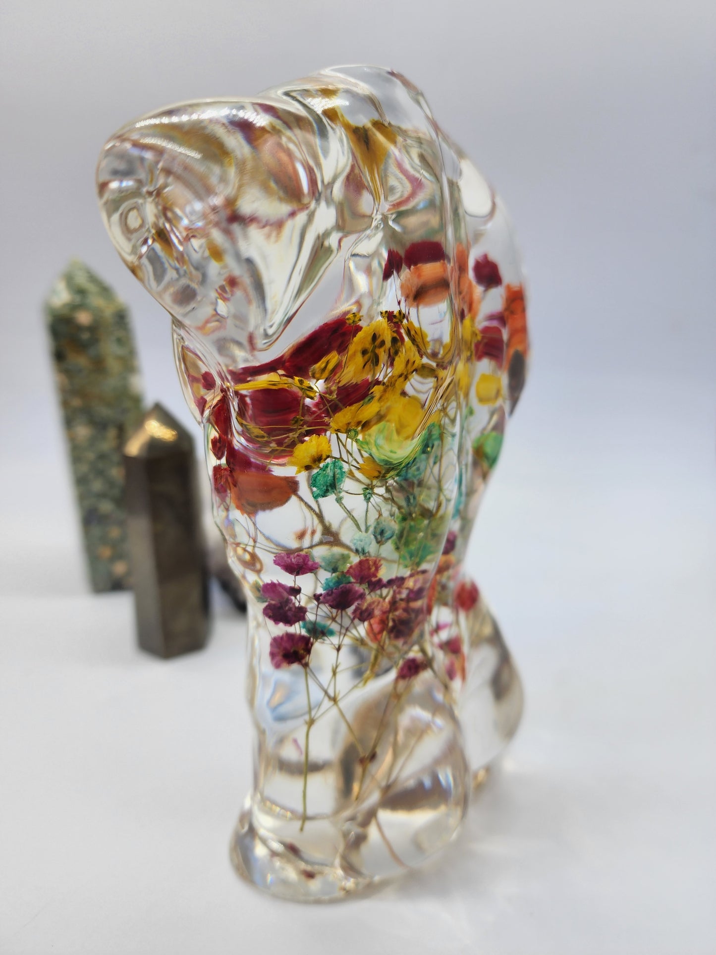 Handmade Male Figure with Rainbow Botanicals
