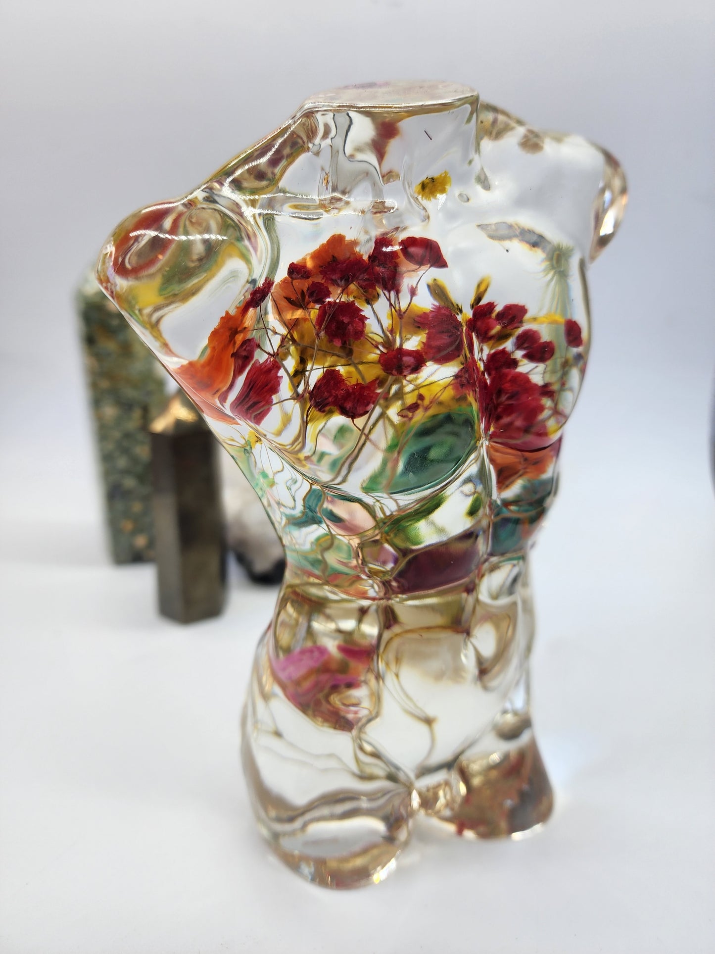 Handmade Male Figure with Rainbow Botanicals