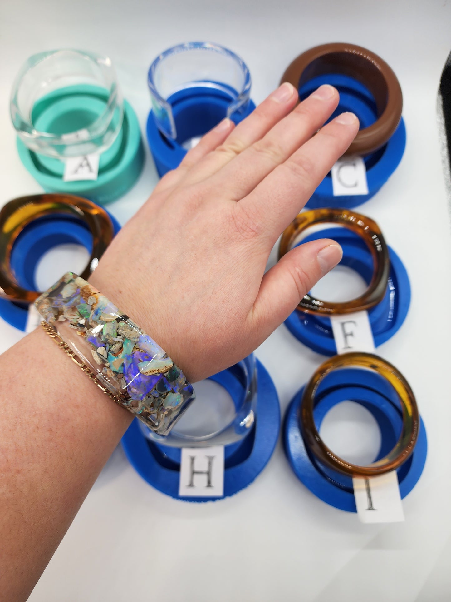 9 Different Bracelet Bangle Style Silicone Moulds. Glossy Finish. Single and Bundle Deal