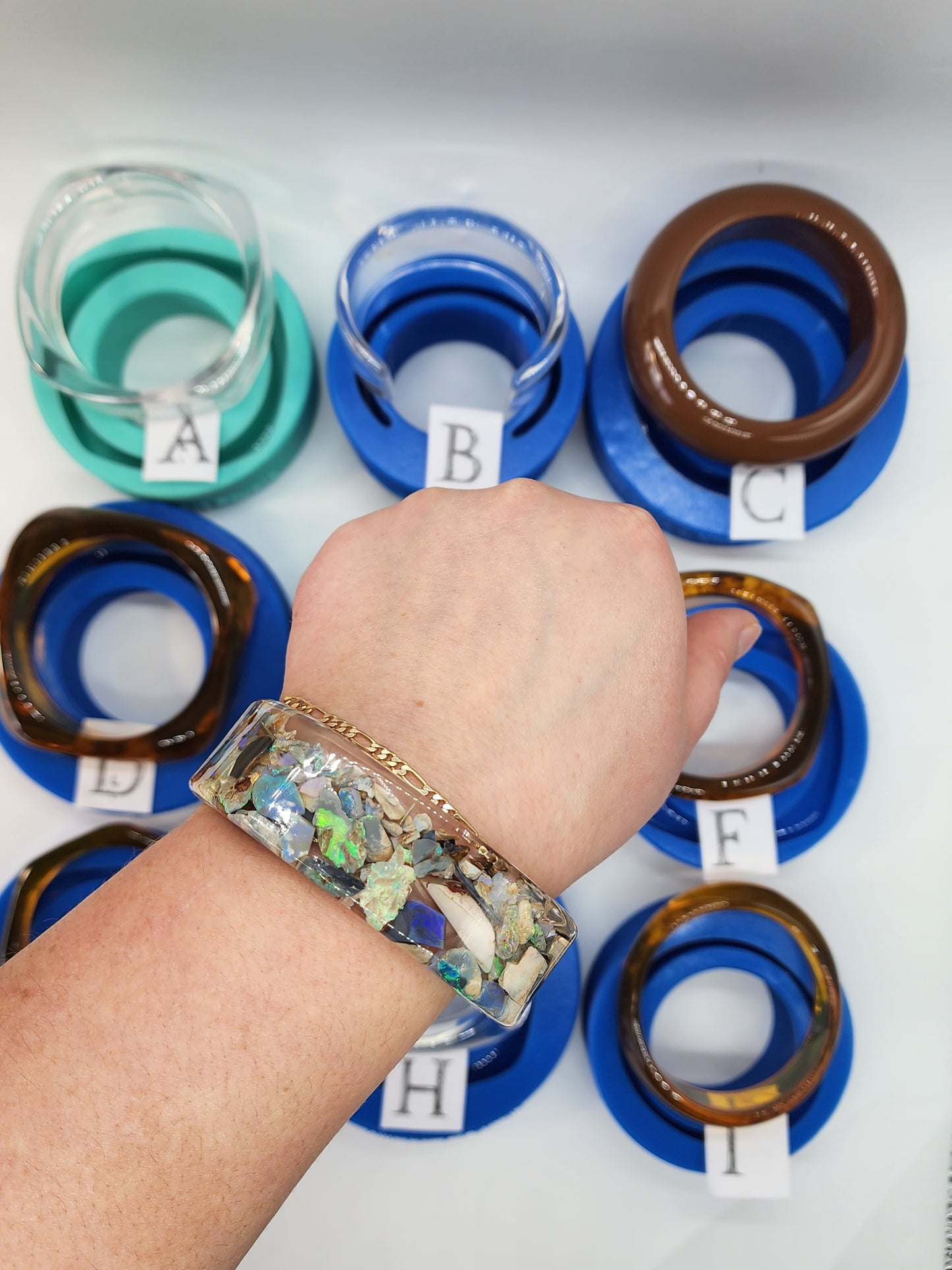 9 Different Bracelet Bangle Style Silicone Moulds. Glossy Finish. Single and Bundle Deal