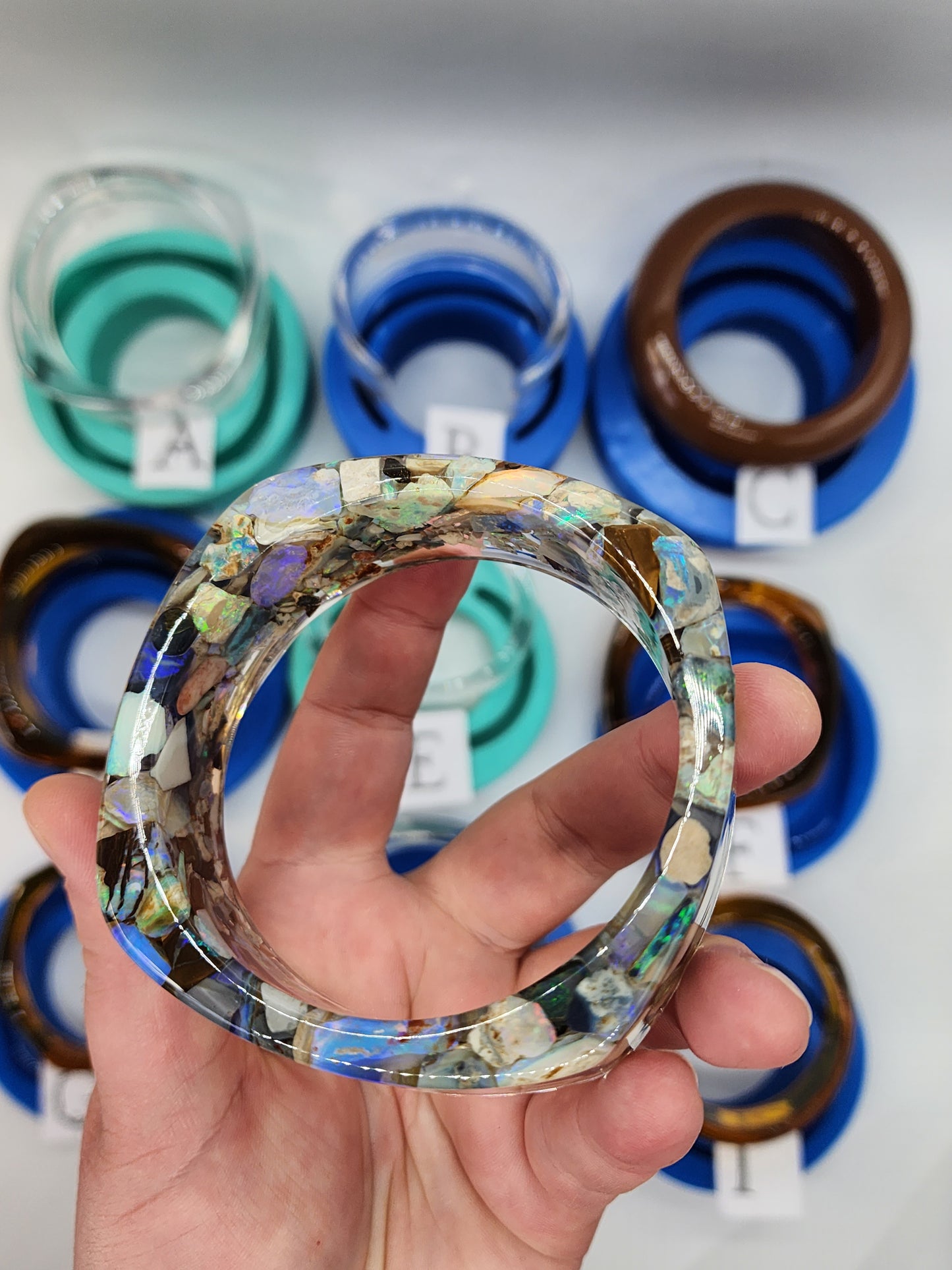 9 Different Bracelet Bangle Style Silicone Moulds. Glossy Finish. Single and Bundle Deal