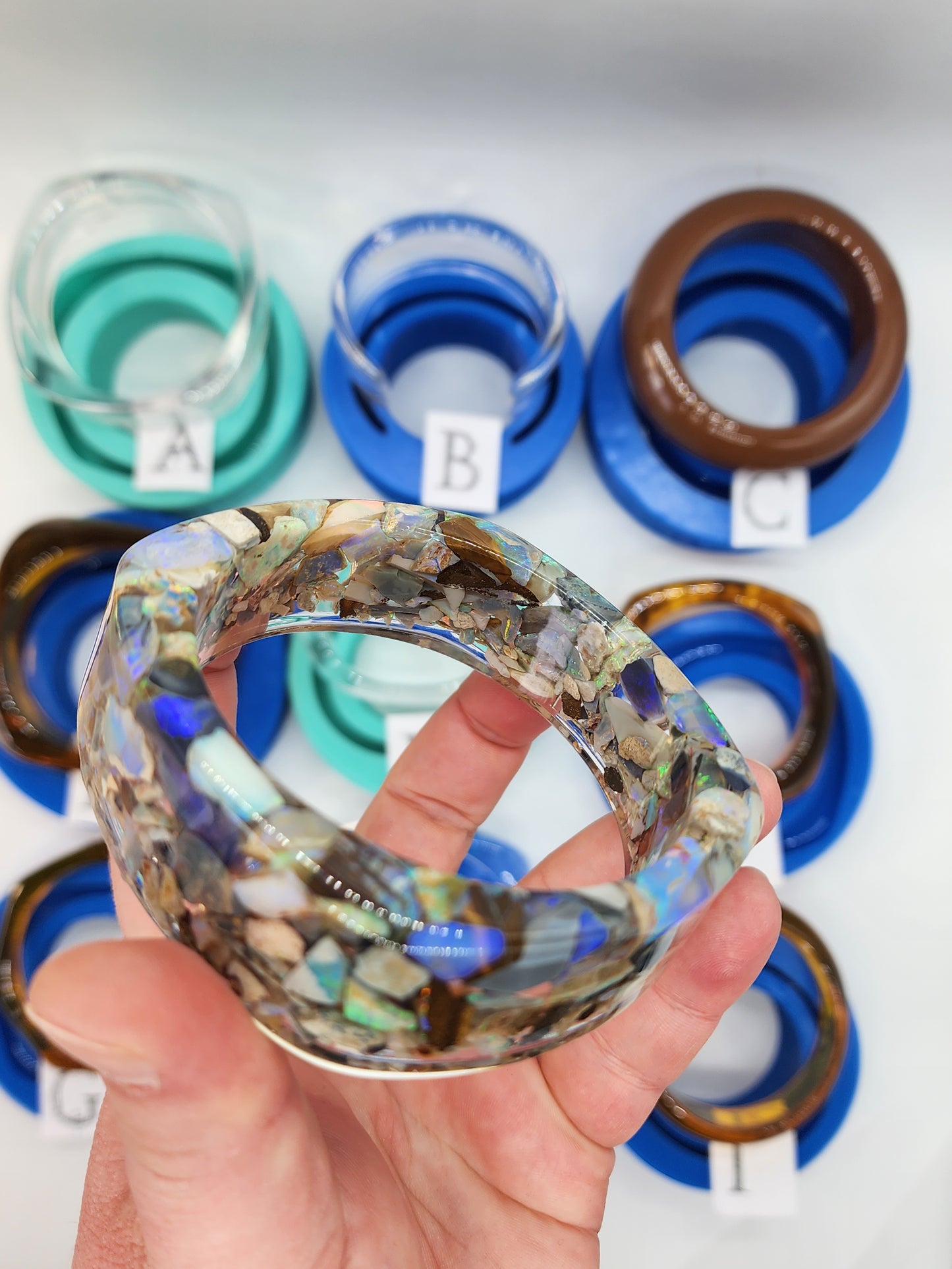 9 Different Bracelet Bangle Style Silicone Moulds. Glossy Finish. Single and Bundle Deal