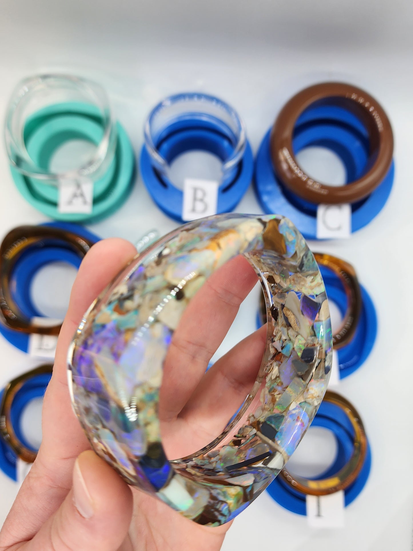 9 Different Bracelet Bangle Style Silicone Moulds. Glossy Finish. Single and Bundle Deal