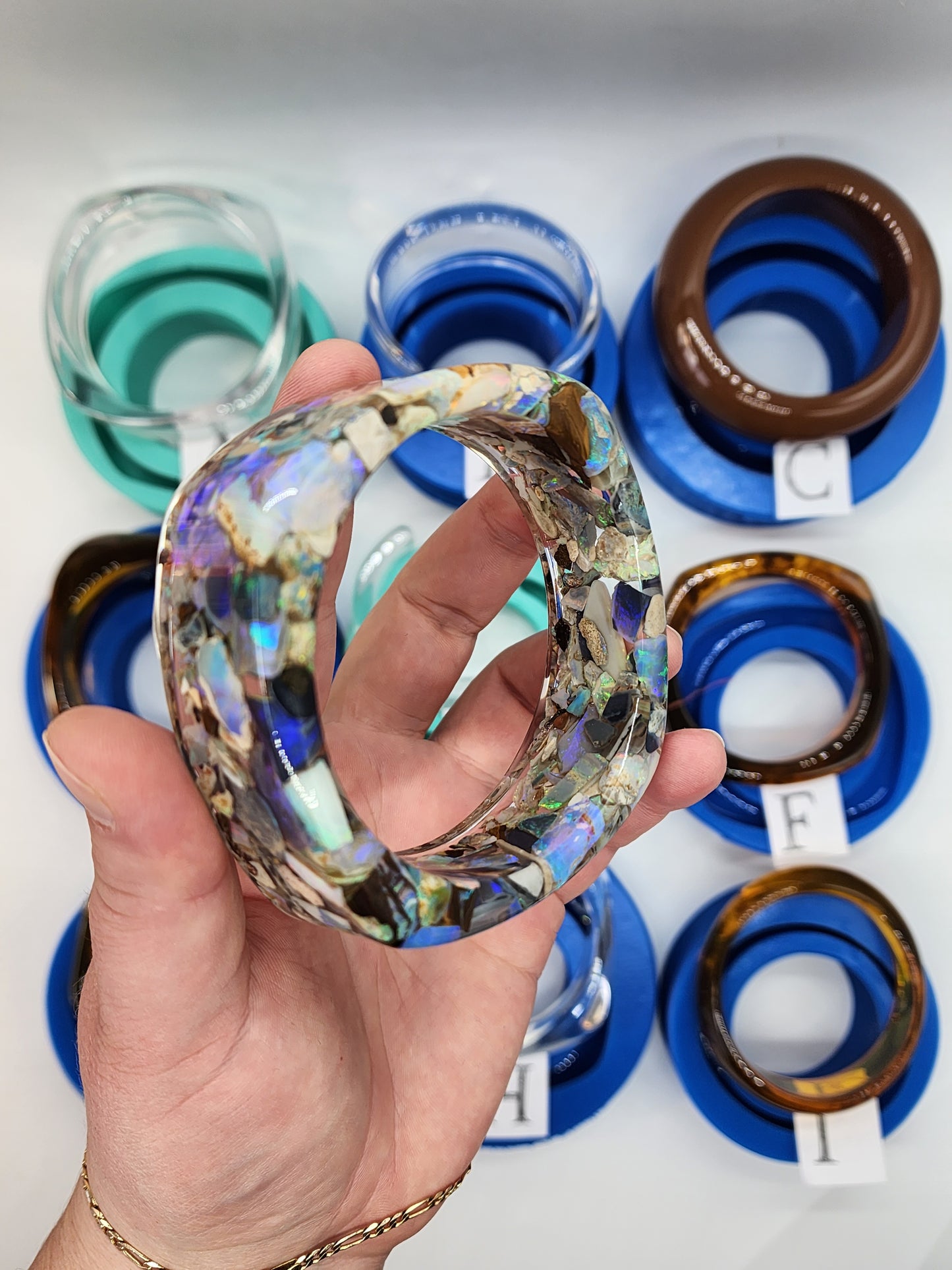 9 Different Bracelet Bangle Style Silicone Moulds. Glossy Finish. Single and Bundle Deal