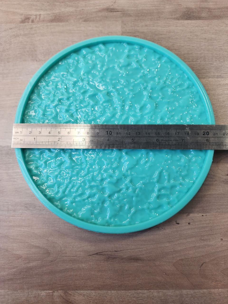 Textured 10 cm and 20 cm Wide Glossy Round Coaster and Centre Piece/Wall Hanging Silicone Mould. Single or Bundle Deal Sets