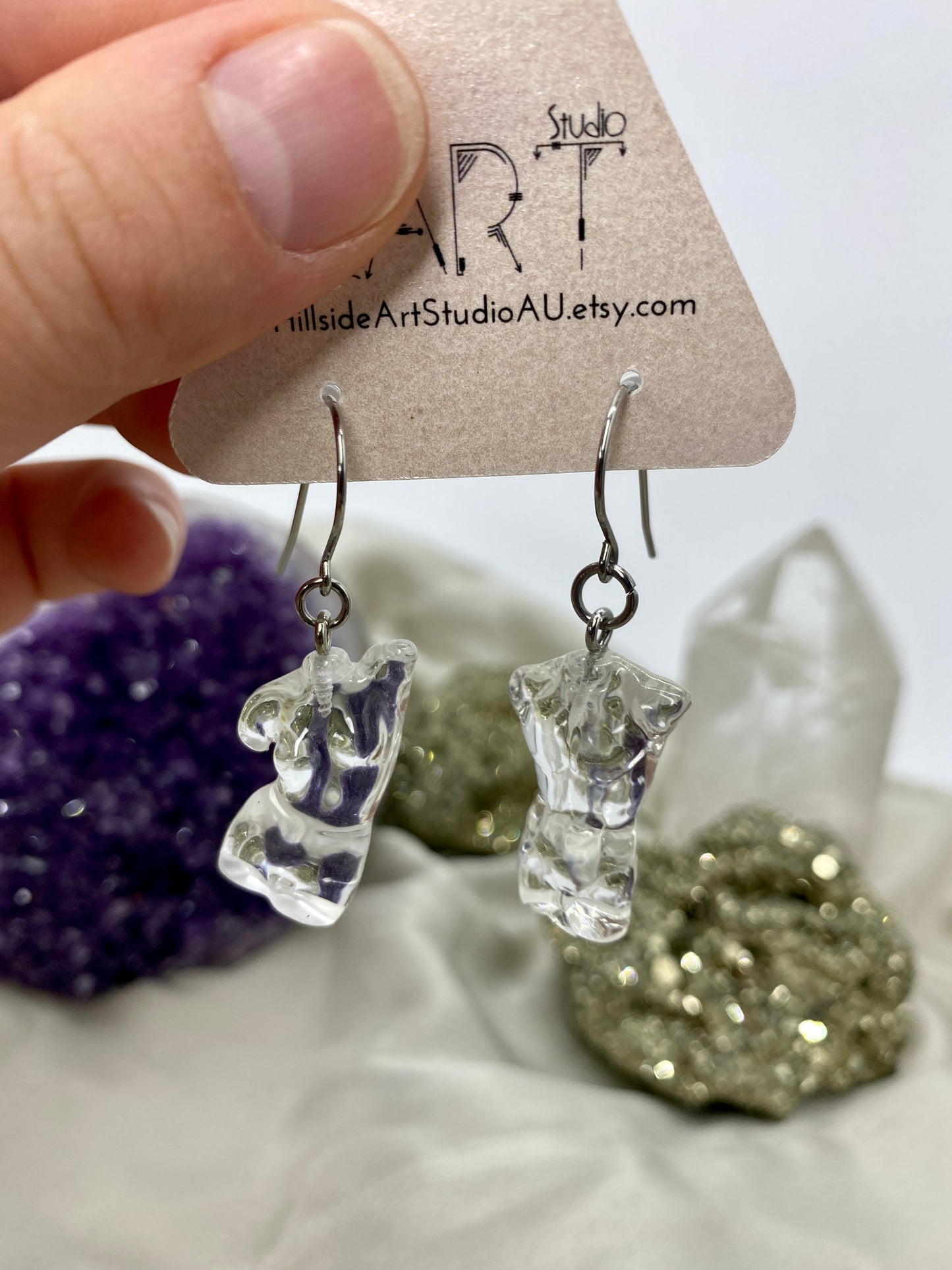 Glossy Silicone Mould of a Male Torso earring, keychain, small and XL statue. 2.5 cm to 17 cm.
