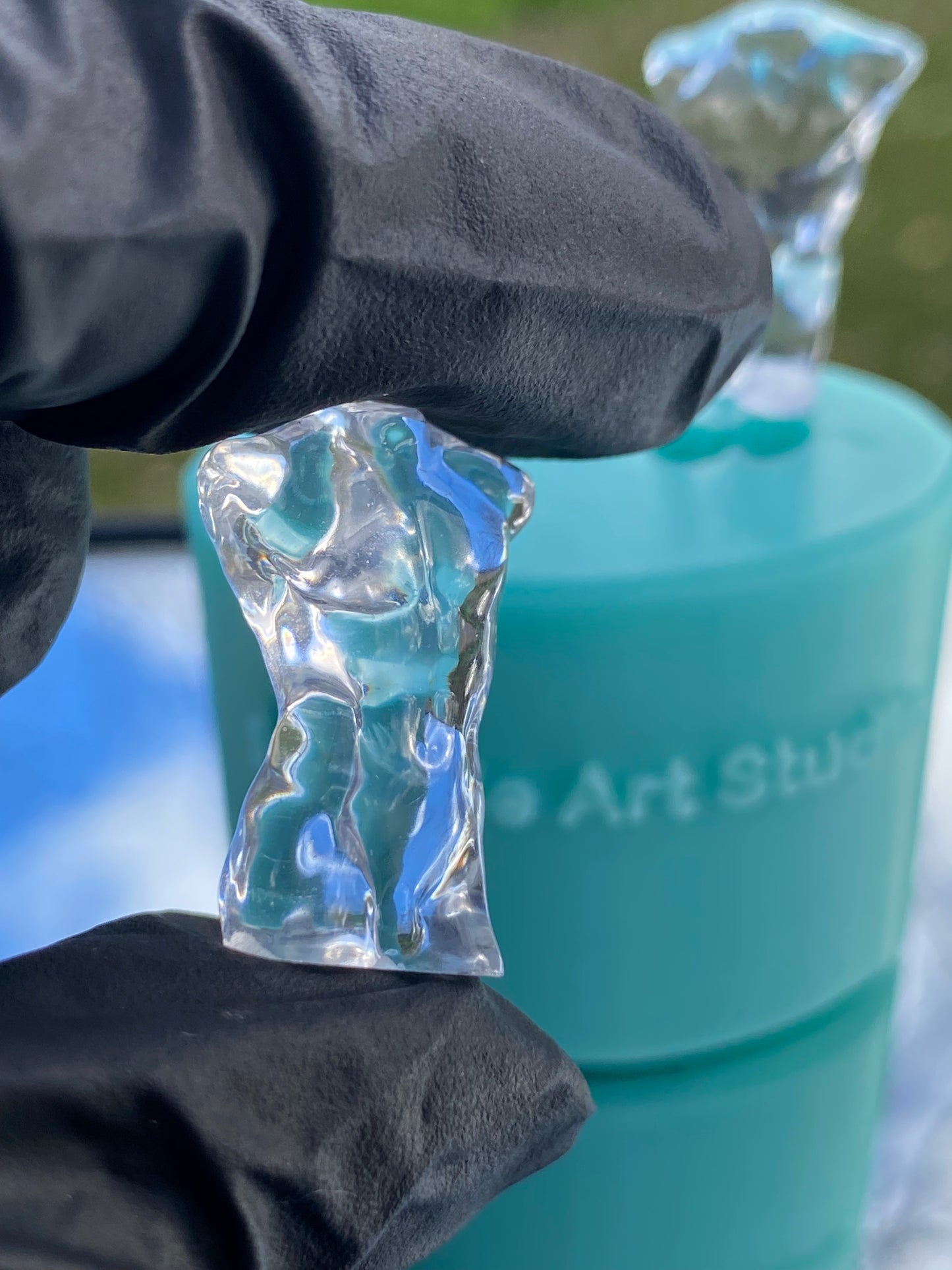 Glossy Silicone Mould of a Male Torso earring, keychain, small and XL statue. 2.5 cm to 17 cm.