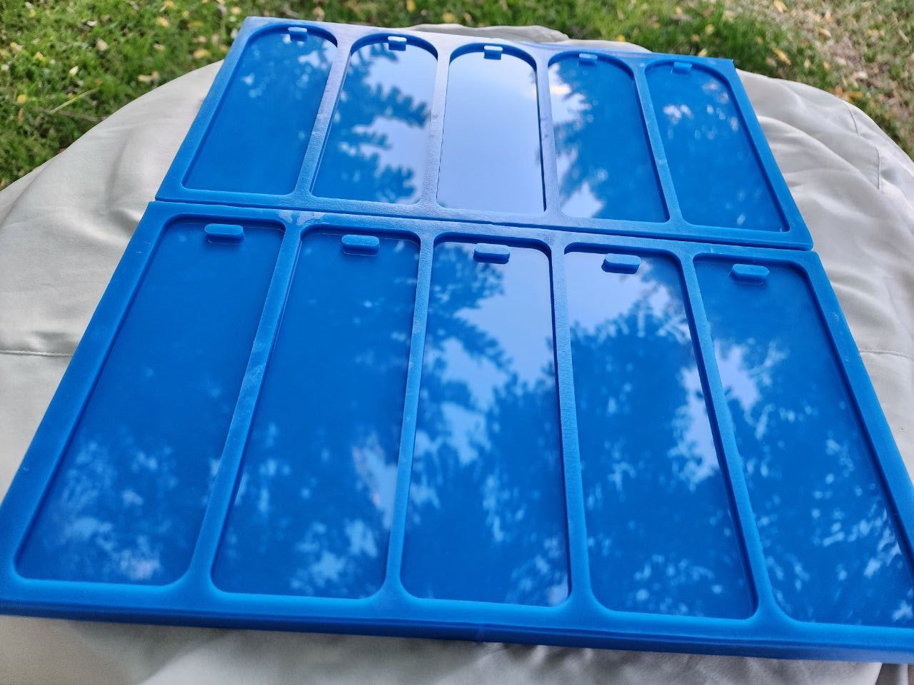 Bookmark/Label Palette Silicone Mould. Rectangle or Arch Shape. Make 5 bookmarks at once. Glossy finish