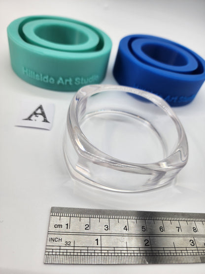9 Different Bracelet Bangle Style Silicone Moulds. Glossy Finish. Single and Bundle Deal