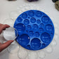 Round Circle Shape; XL Cabochon Palette Silicone Mould - 26 Piece. Large sizes. Make many resin earrings or pendants in one pour!