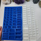 Assorted Rectangle and Square Shape; XL Cabochon Palette Silicone Mould - 57 Piece. Large sizes. Make many resin earrings or pendants in one pour!