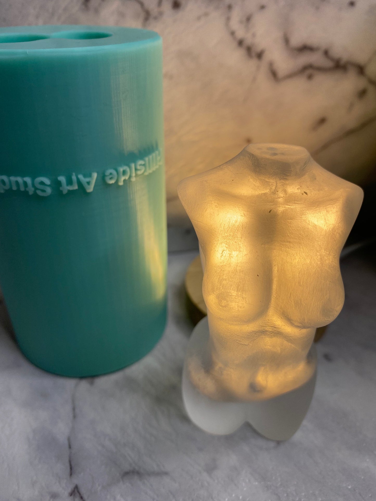 Silicone Mould of a Matte finish goddess. 9.6 cm tall. More detailed version for Candles, Jesmonite, Concrete, etc.