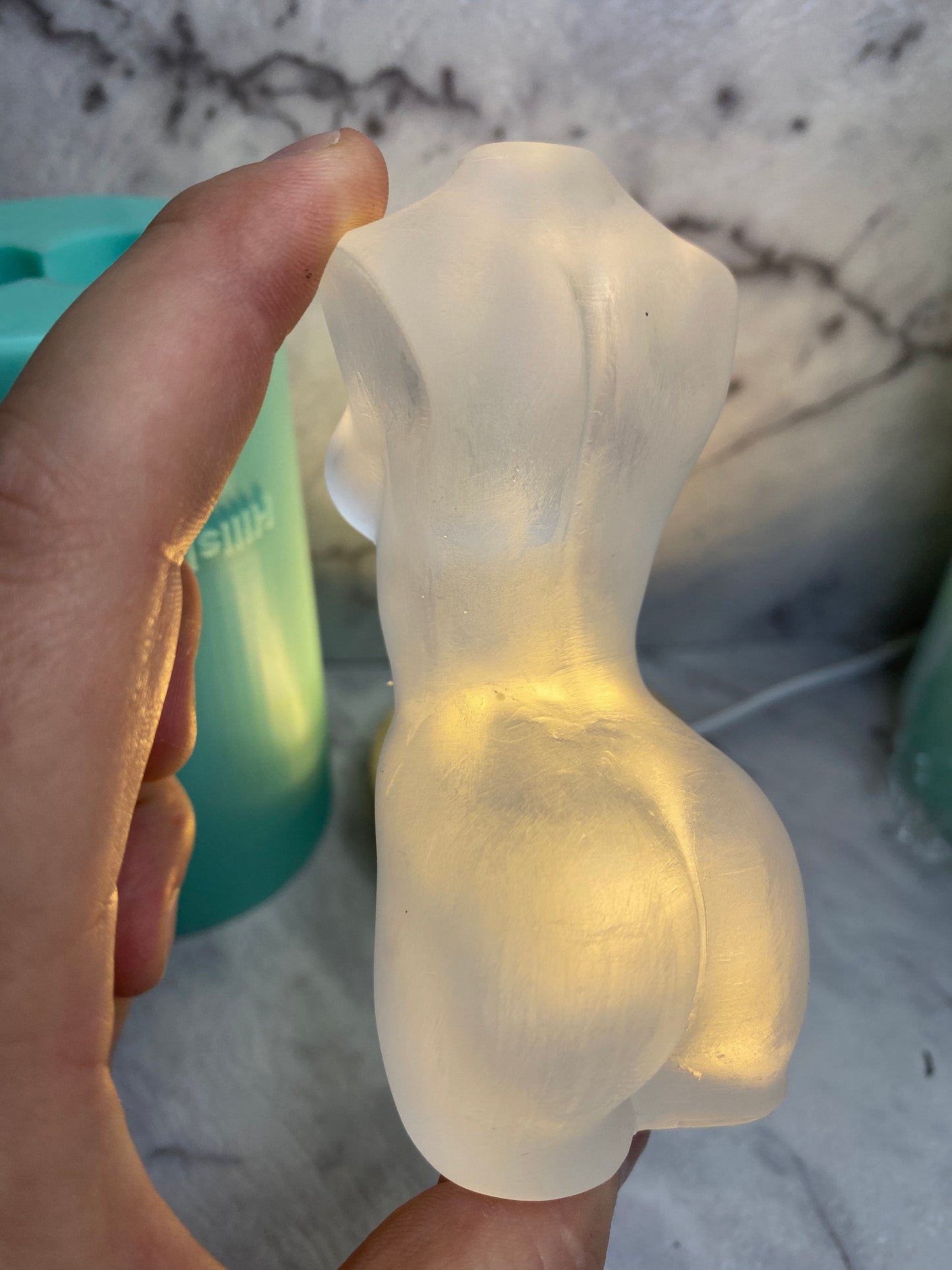 Silicone Mould of a Matte finish goddess. 9.6 cm tall. More detailed version for Candles, Jesmonite, Concrete, etc.