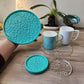 Textured 10 cm and 20 cm Wide Glossy Round Coaster and Centre Piece/Wall Hanging Silicone Mould. Single or Bundle Deal Sets