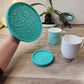 Textured 10 cm and 20 cm Wide Glossy Round Coaster and Centre Piece/Wall Hanging Silicone Mould. Single or Bundle Deal Sets