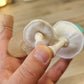 Mushroom Silicone Mould. Glossy finish with unique underside gills & texture. Easy removal. Key ring, pendants, fairy gardens.