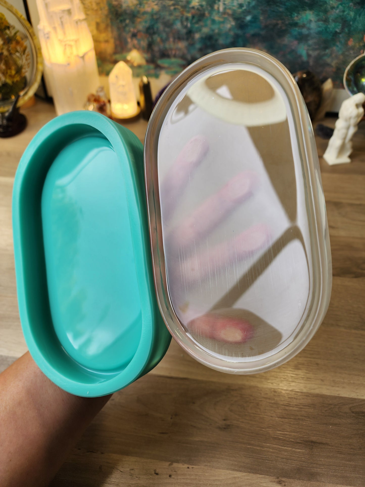 Large Pill Tray Silicone Mould with Deep Back for whole floral layering.