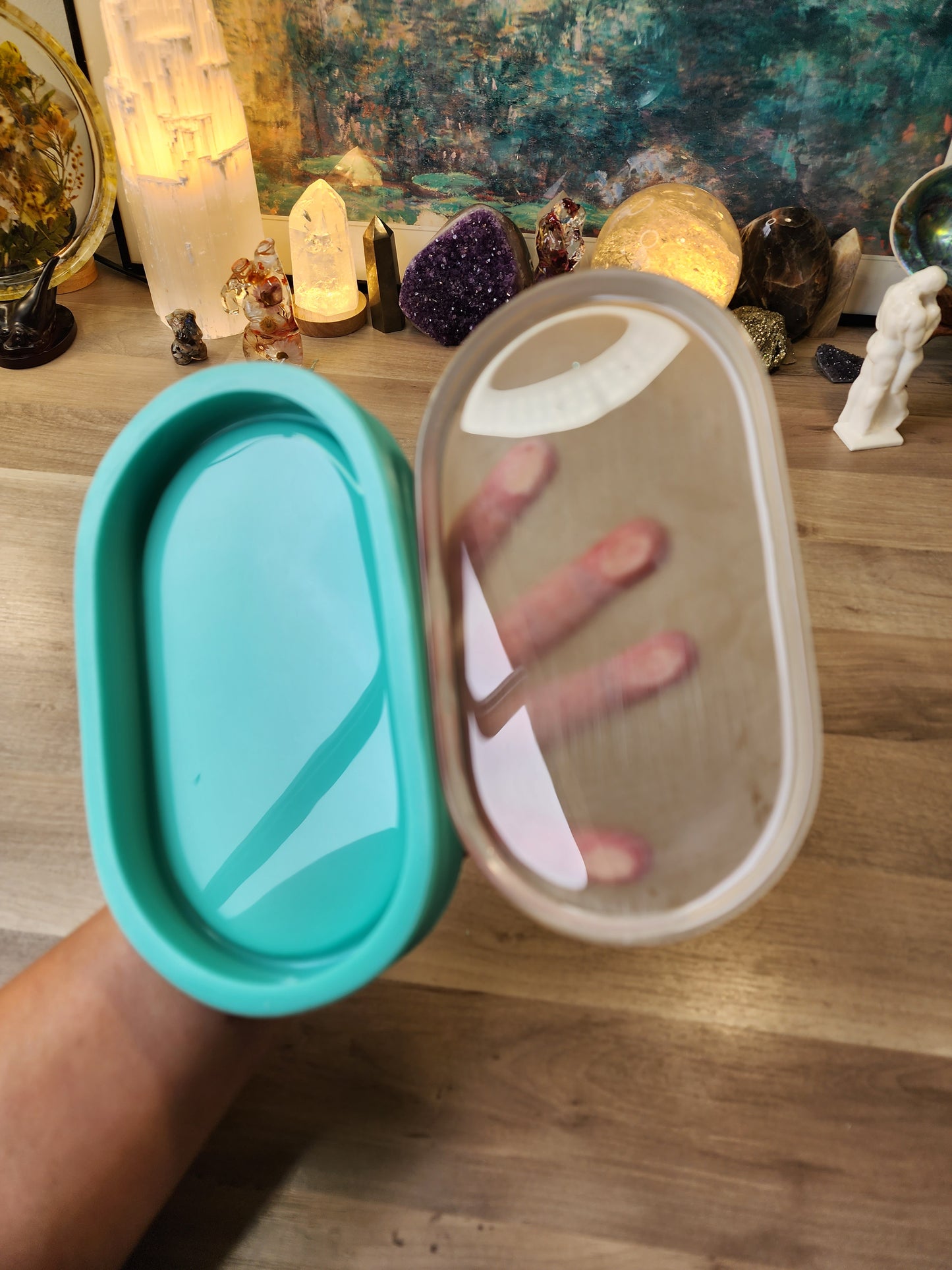 Large Pill Tray Silicone Mould with Deep Back for whole floral layering.