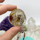 Mushroom Silicone Mould. Glossy finish with unique underside gills & texture. Easy removal. Key ring, pendants, fairy gardens.