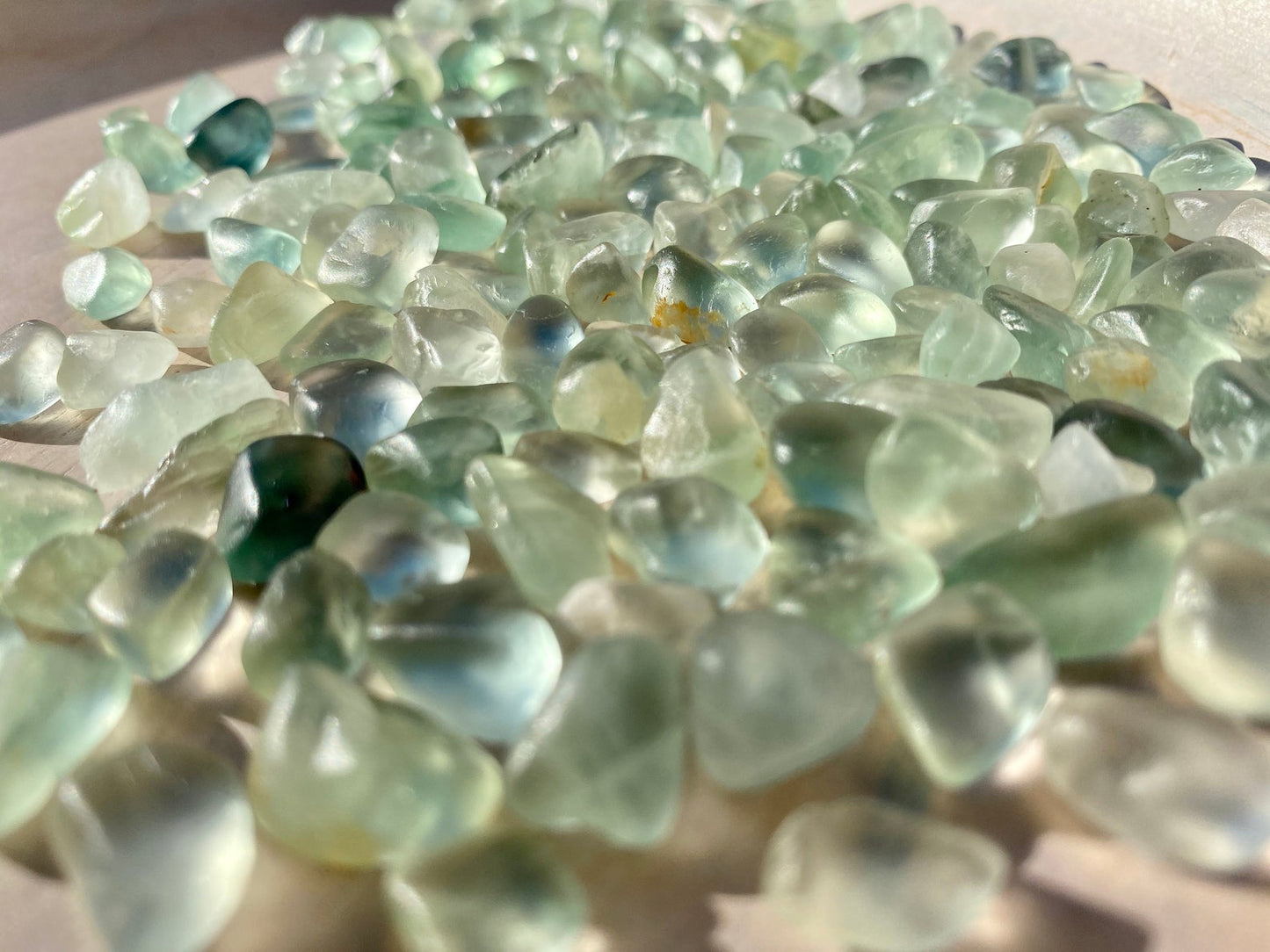 Green Quartz Crystal Chips - 150g.
