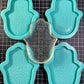 Handmade Silicone Mould Mandala pattern Hamsa Hand with protection eye. Shallow Trinket Dish/Incense Holder