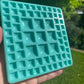 Square/Diamond Cabochon Palette Silicone Mould - 69 Pieces - various sizes.