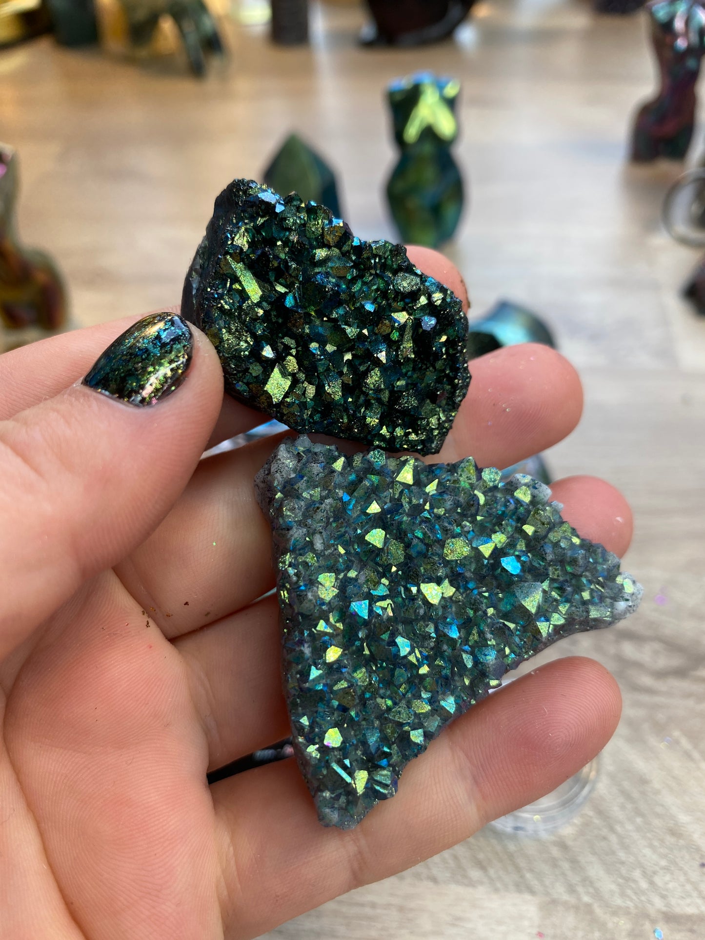 'Serenade of the Sea' Chameleon Colour Shifting Flakes. Lilac - gold - green. 0.65g, 0.4g, 0.1g. Skin Safe, Resin Art, Nail Art