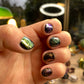 'Sage Shimmer' Chameleon Colour Shifting Flakes. Lilac - gold - green. 0.65g, 0.4g, 0.1g. Skin Safe, Resin Art, Nail Art