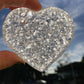 Silicone Mould - Carved Amethyst Cluster Love Heart - round shape