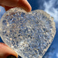 Silicone Mould - Carved Amethyst Cluster Love Heart - round shape