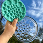 Round/Circle Cabochon Palette Silicone Mould - 49 piece round flat, raised and faceted. Easily make many pairs of earrings, pendants at once. Faceted sun catcher cabs that reflect rainbows.