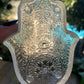 Handmade Silicone Mould Mandala pattern Hamsa Hand with protection eye. Shallow Trinket Dish/Incense Holder