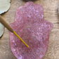 Handmade Silicone Mould Mandala pattern Hamsa Hand with protection eye. Shallow Trinket Dish/Incense Holder