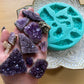 Silicone Mould Crystal Druzy Palette. 11 Crystals. Amethyst clusters, Crystal Quartz and Pyrite shapes