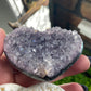Silicone Mould - Carved Amethyst Cluster Love Heart - round shape