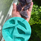 Silicone mould x 5 crystal clusters. Made from real amethyst, pyrite, and quartz crystals