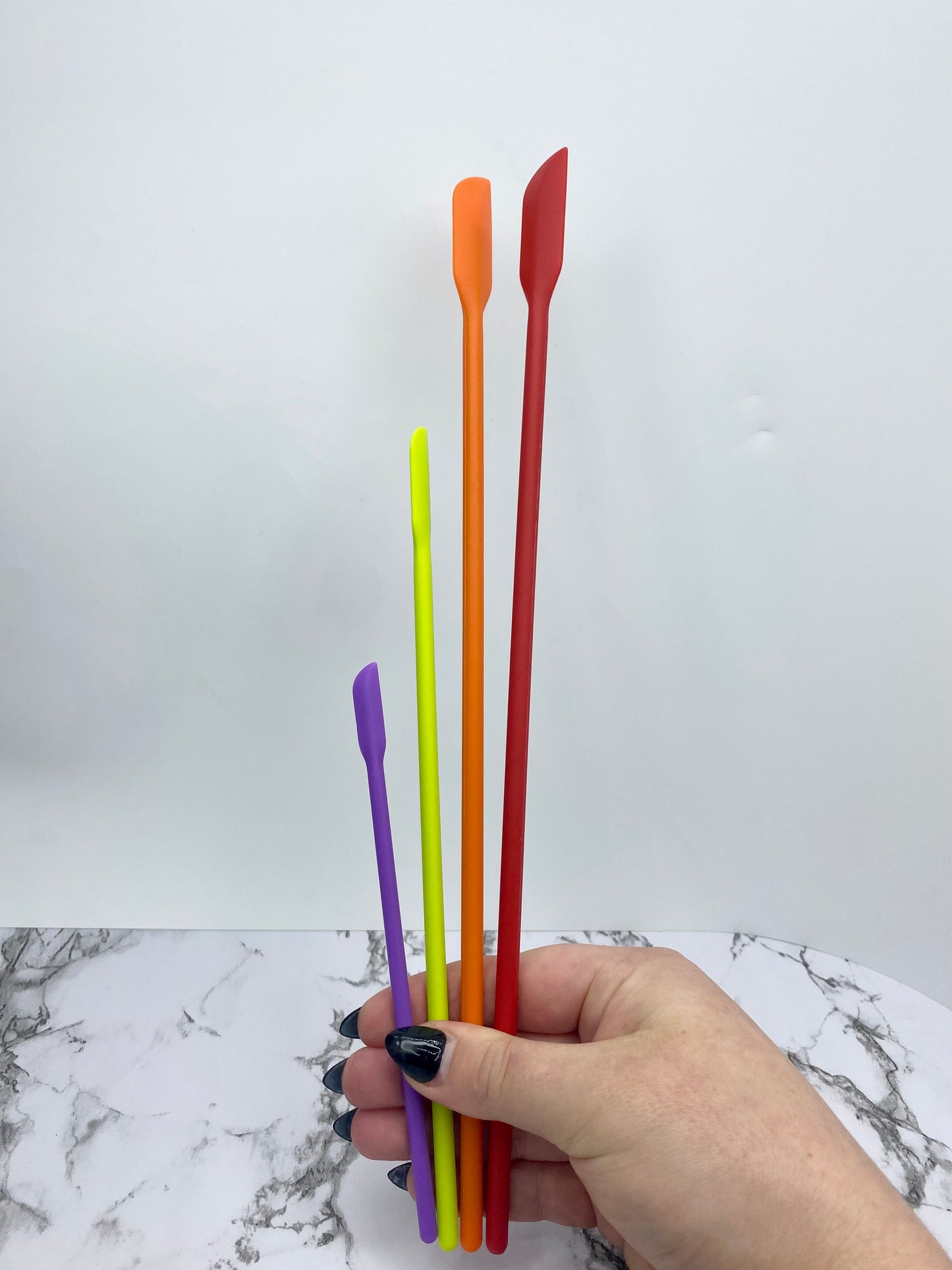 Non stick, Heat Resistant and Food Safe Silicone Mixing Sticks and Spoons - Set of 4. Free Australian Shipping