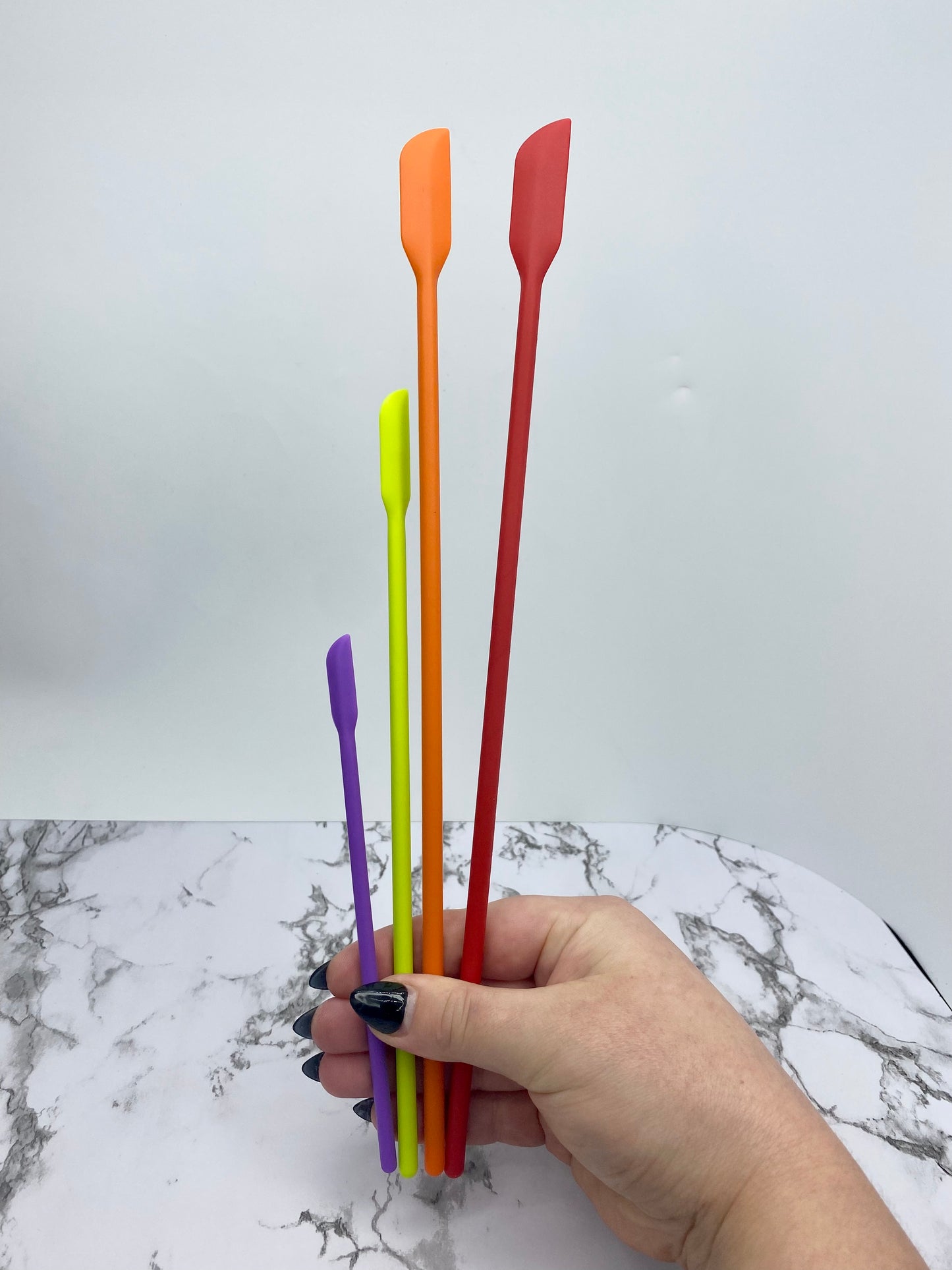 Non stick, Heat Resistant and Food Safe Silicone Mixing Sticks and Spoons - Set of 4. Free Australian Shipping