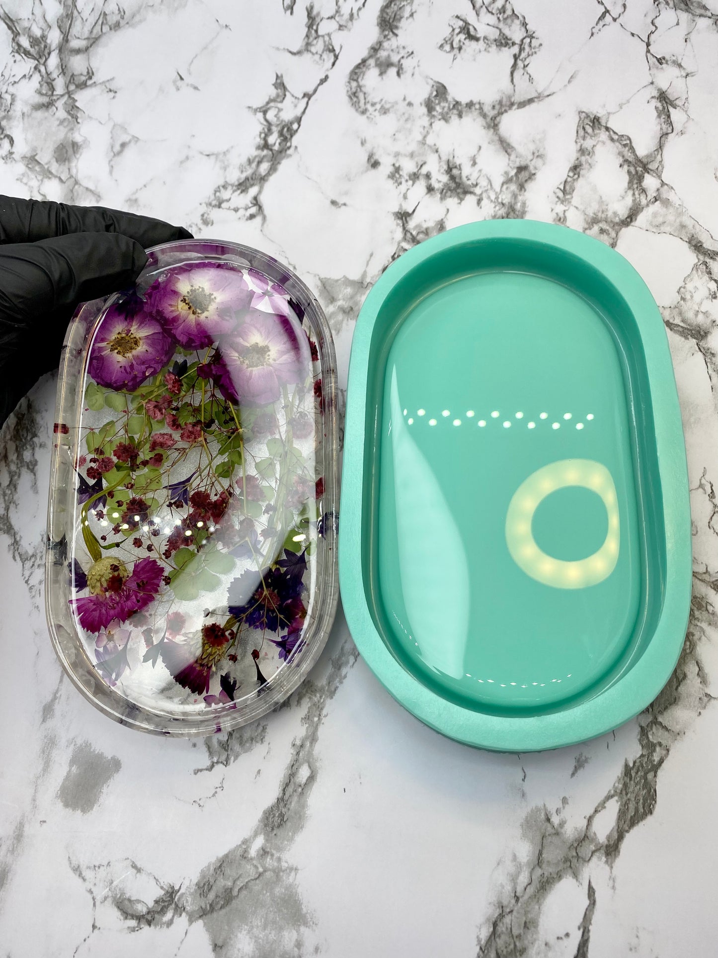 Large Pill Tray Silicone Mould with Deep Back for whole floral layering.