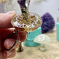 Mushroom Silicone Mould. Glossy finish with unique underside gills & texture. Easy removal. Key ring, pendants, fairy gardens.