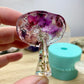 Mushroom Silicone Mould. Glossy finish with unique underside gills & texture. Easy removal. Key ring, pendants, fairy gardens.