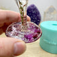 Mushroom Silicone Mould. Glossy finish with unique underside gills & texture. Easy removal. Key ring, pendants, fairy gardens.