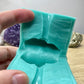 Mushroom Silicone Mould. Glossy finish with unique underside gills & texture. Easy removal. Key ring, pendants, fairy gardens.